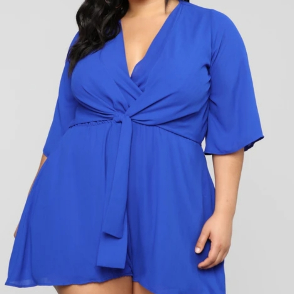NWT Royal Blue FashionNova Romper